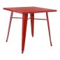 Preview: Metalltisch in der Farbe Rot 80x80x76 cm
