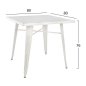 Preview: Metal table in the color white patina 80x80x76 cm