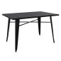Preview: Metal table in matt black color 120x80x76 cm
