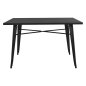 Preview: Metal table in matt black color 120x80x76 cm