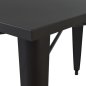 Preview: Metal table in matt black color 120x80x76 cm