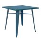 Preview: Metal table in the color blue patina 80x80x76cm