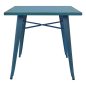Preview: Metal table in the color blue patina 80x80x76cm