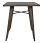 Preview: Metallic table in rusty color 70x70x76cm