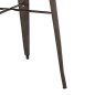 Preview: Metallic table in rusty color 70x70x76cm