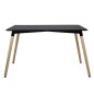 Preview: Rechteckiger schwarzer Tisch 120x80x73H cm