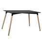Preview: Rechteckiger schwarzer Tisch 120x80x73H cm