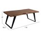 Preview: Couchtisch Alicia Eichenholz massiv 118x59x47 cm