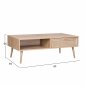 Preview: Couchtisch "Colm" im Rattan Design 110x59x39,5 cm