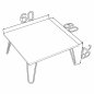 Preview: WOHNZIMMERTISCH SILLIA WEISS 60x60x29 cm.