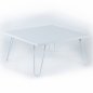 Preview: WOHNZIMMERTISCH SILLIA WEISS 60x60x29 cm.
