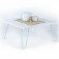 Preview: WOHNZIMMERTISCH SILLIA WEISS 60x60x29 cm.