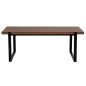 Preview: COFFEE TABLE MDF IN WALNUT TABLETOP-BLACK METAL BASE 120x60X46Hcm