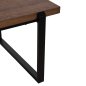 Preview: COFFEE TABLE MDF IN WALNUT TABLETOP-BLACK METAL BASE 120x60X46Hcm