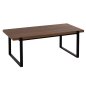 Preview: COFFEE TABLE MDF IN WALNUT TABLETOP-BLACK METAL BASE 120x60X46Hcm