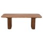 Preview: COUCHTISCH MASSIVES AKAZIENHOLZ IN NATÜRLICHER FARBE 120x60x40Hcm