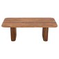 Preview: COUCHTISCH MASSIVES AKAZIENHOLZ IN NATÜRLICHER FARBE 120x60x40Hcm