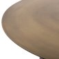 Preview: COUCHTISCH CUTTY METALL IN SCHWARZ UND ANTIKMESSING Φ76x45,5Hcm