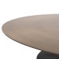 Preview: COUCHTISCH CUTTY METALL IN SCHWARZ UND ANTIKMESSING Φ76x45,5Hcm