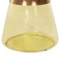Preview: COUCHTISCH SCAL, GRÜNES GLAS, METALLPLATTE IN GOLD, Φ76x43,5Hcm