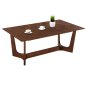 Preview: Couchtisch MDF mit speziellem Eschenfurnier in der Farbe Walnuss, 120 x 60 x 45 cm