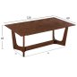 Preview: Couchtisch MDF mit speziellem Eschenfurnier in der Farbe Walnuss, 120 x 60 x 45 cm