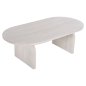 Preview: COUCHTISCH OVAL HONKY MANGOHOLZ MASSIV IN WEISS 120x60x40Hcm
