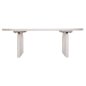 Preview: COUCHTISCH OVAL HONKY MANGOHOLZ MASSIV IN WEISS 120x60x40Hcm