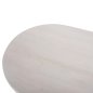 Preview: COUCHTISCH OVAL HONKY MANGOHOLZ MASSIV IN WEISS 120x60x40Hcm