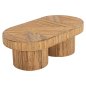 Preview: COUCHTISCH MIT OVALE PLATTE RATTAN IN NATURFARBE, 110 x 59 x 39 cm