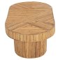 Preview: COUCHTISCH MIT OVALE PLATTE RATTAN IN NATURFARBE, 110 x 59 x 39 cm
