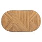 Preview: COUCHTISCH MIT OVALE PLATTE RATTAN IN NATURFARBE, 110 x 59 x 39 cm