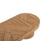 Preview: COUCHTISCH MIT OVALE PLATTE RATTAN IN NATURFARBE, 110 x 59 x 39 cm