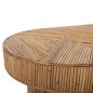Preview: COUCHTISCH MIT OVALE PLATTE RATTAN IN NATURFARBE, 110 x 59 x 39 cm