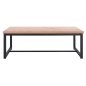 Preview: Couchtisch "Chanelle" in natürlicher Farbe mit schwarzen Füßen 110x59x38 cm