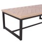 Preview: Couchtisch "Chanelle" in natürlicher Farbe mit schwarzen Füßen 110x59x38 cm