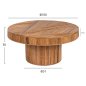 Preview: COUCHTISCH RUND GATSBY RATTAN IN NATÜRLICHER FARBE Φ100x50Hcm