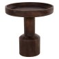 Preview: COUCHTISCH RUND MASSIVES MANGOHOLZ IN DUNKELBRAUN Φ45x47Hcm