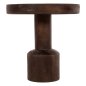 Preview: COUCHTISCH RUND MASSIVES MANGOHOLZ IN DUNKELBRAUN Φ45x47Hcm