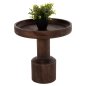 Preview: COUCHTISCH RUND MASSIVES MANGOHOLZ IN DUNKELBRAUN Φ45x47Hcm