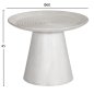 Preview: RUNDER WOHNZIMMERTISCH ROSS MASSIVES MANGOHOLZ-WEIß Φ60x45cm