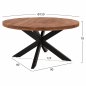 Preview: Abgerundeter Tisch 6cm Stärke aus massivem Mangoholz '150x78cm