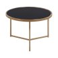 Preview: Round table FRANZESCO with glass surface and gilded frame