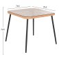 Preview: ESSTISCH QUADRATISCH ALLEGRA SCHWARZ METALL-PE-RATTAN IN NATUR 79,5x79,5x72,5Hcm