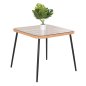 Preview: ESSTISCH QUADRATISCH ALLEGRA SCHWARZ METALL-PE-RATTAN IN NATUR 79,5x79,5x72,5Hcm