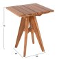 Preview: QUADRATISCHER ESSTISCH FÜR DEN AUSSENBEREICH AUS TEAKHOLZ, 60 x 60 x 75 Hcm