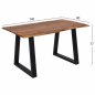 Preview: ESSTISCH "MONTANA SLIM" AUS MASSIVEM AKAZIENHOLZ 140x80x77 cm