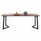 Preview: ESSTISCH AUS NUSSBAUM-FURNIER IM RUSTIKALEN STIL WW9304.02 200x100x75 cm