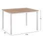 Preview: ESSTISCH SONAMA MDF-WEIßE METALLBEINE 120X80Χ75Hcm