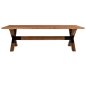 Preview: ESSTISCH FUSSBEINE AUS MASSIVEM RECYCELTEM TEAKHOLZ MIT METALL, 250 x 100 x 78 Hcm